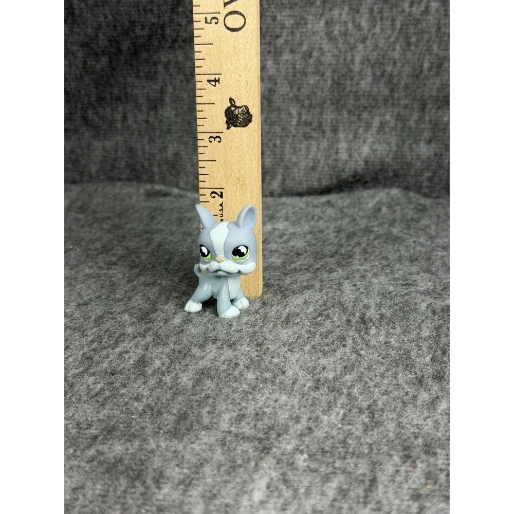 Hasbro Littlest Pet Shop‎ Gray Boston Terrier Dog #857 Figure 2004 LPS Toy C-037